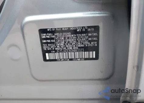 2016 Subaru Forester 2.5I Premium from USA, damaged, VIN JF2SJADC6GH463323